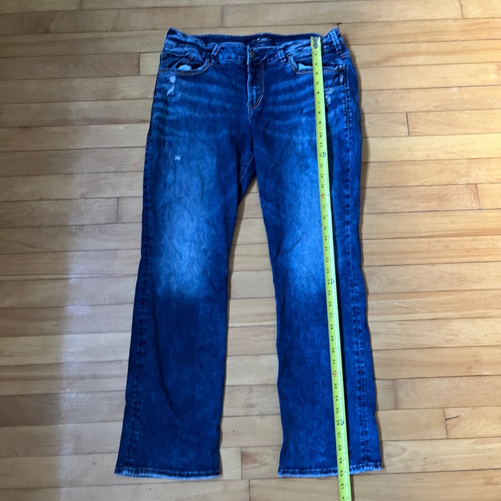 Silver Jeans Co Suki Slim Bootcut Distressed Jeans W18 L33 W93629SSX449